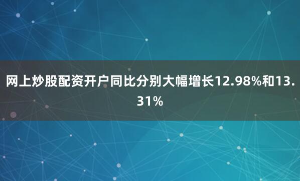 网上炒股配资开户同比分别大幅增长12.98%和13.31%
